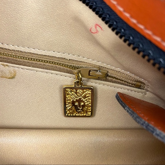 Anne Klein leather and suede camel brown  clutch/wristlet - Picture 6 of 9